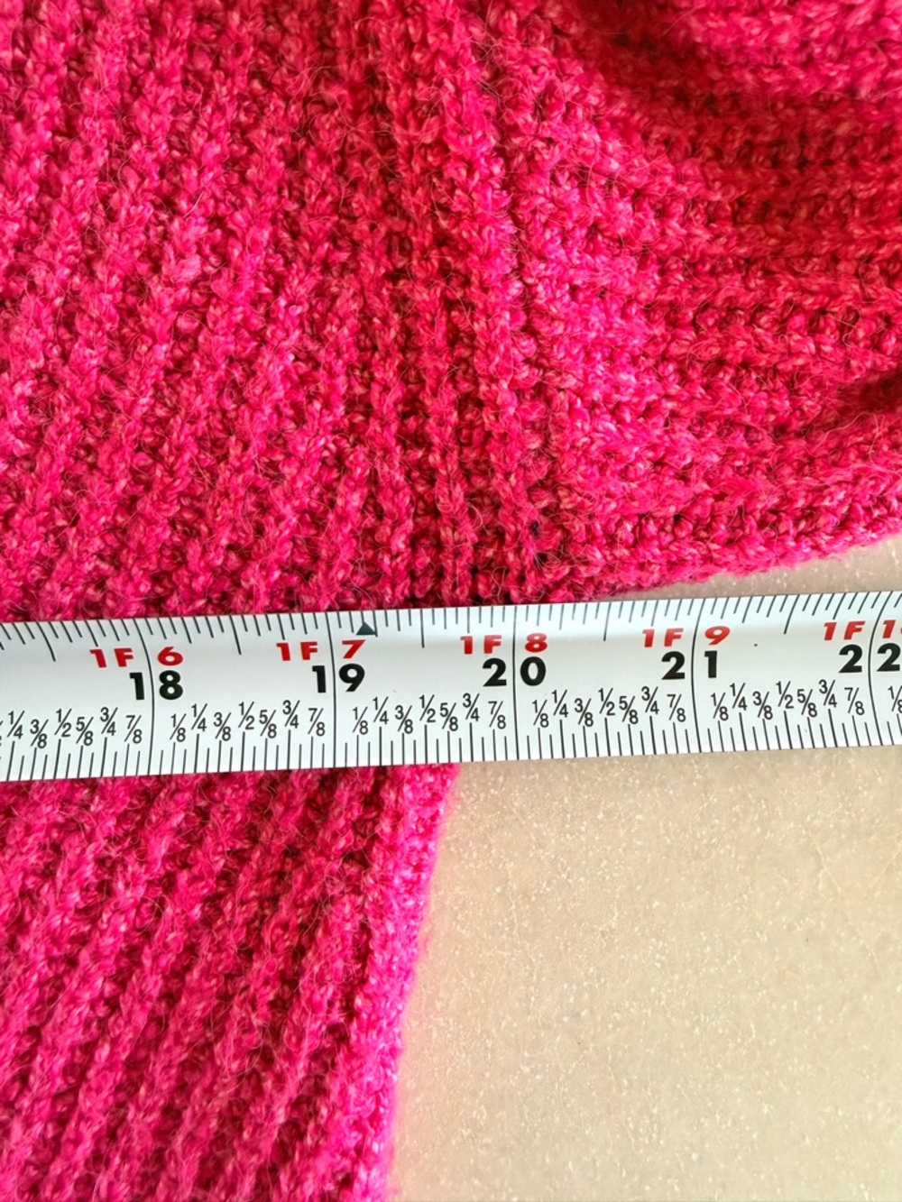 Caslon Directional V Neck Sweater Pink Cabaret Textured Knit Slouchy Womens XS - Picture 8 of 8